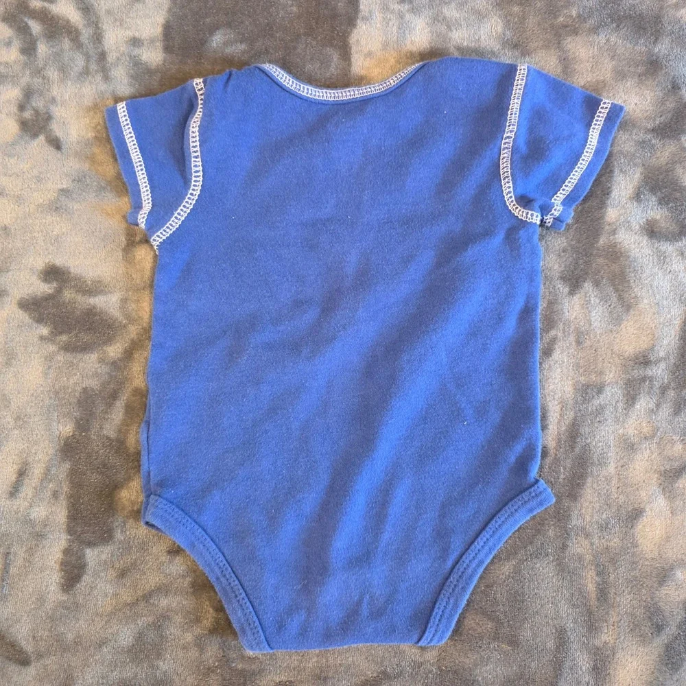 MLB Los Angeles Dodgers Snoopy Peanuts Baby Bodysuit Blue 12M Team Athletics